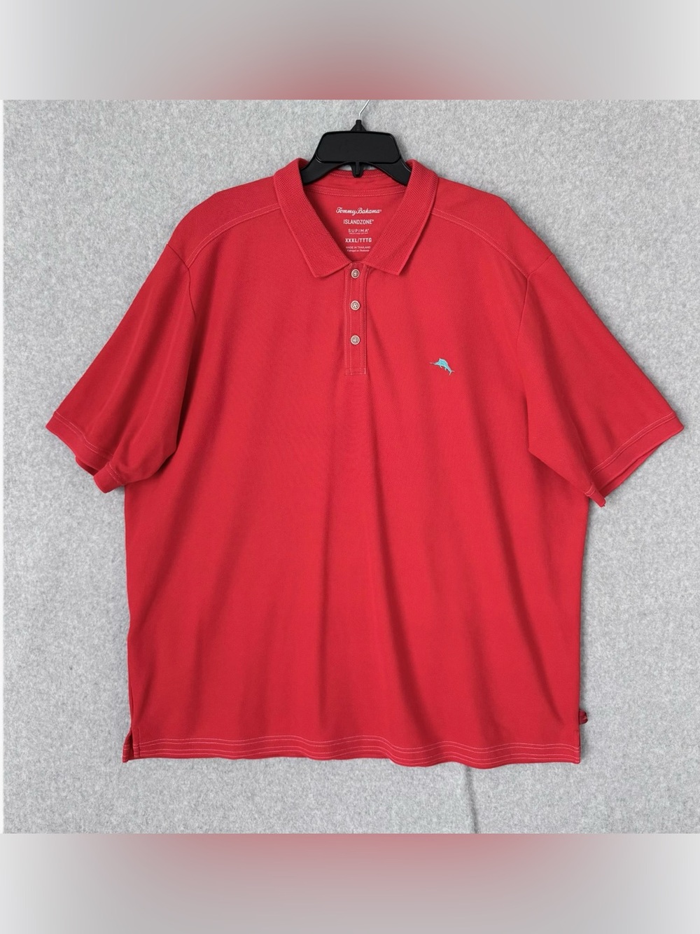 Tommy Bahama Island Zone Polo Shirt Mens 3XL XXXL Red Short Sleeves Supima